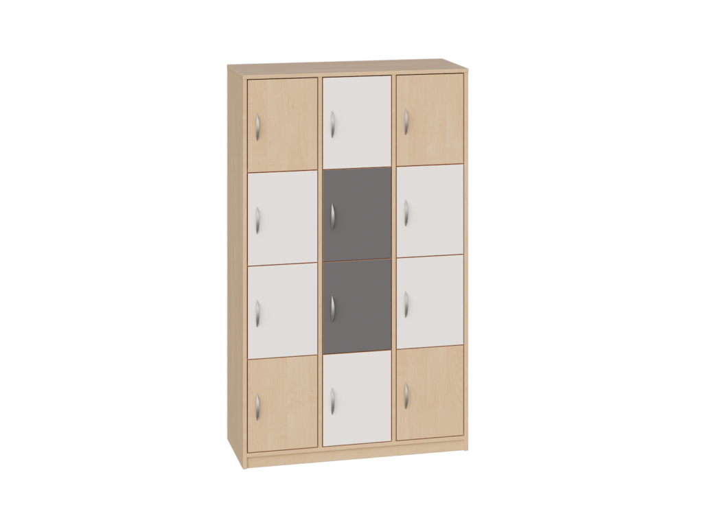 Ultra 338 z półkami w środku_brzoza_front biały+stalowy+brzoza (1)
