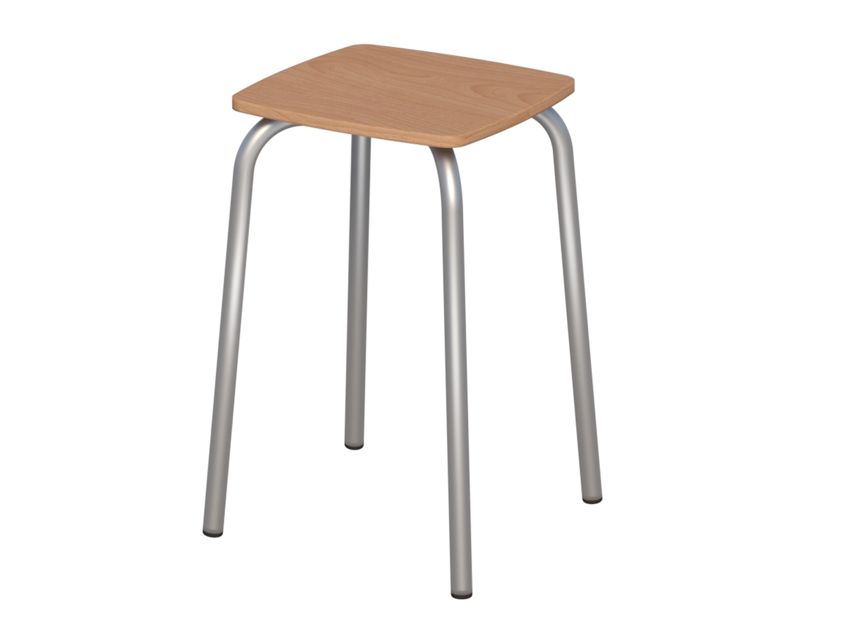 taboret kwadrat st.aluminium_sklejka buk