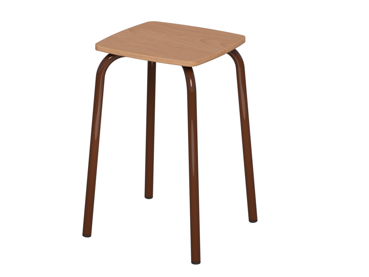 taboret kwadrat st.brązowy_sklejka buk