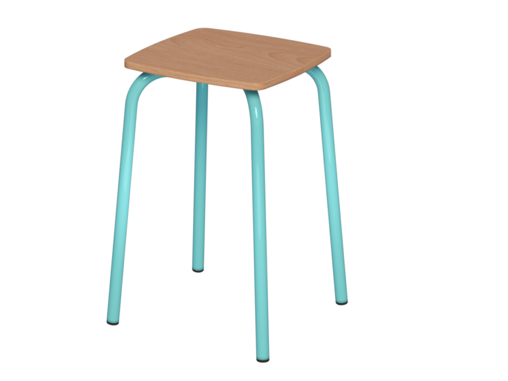 taboret kwadrat st.turkus_sklejka buk
