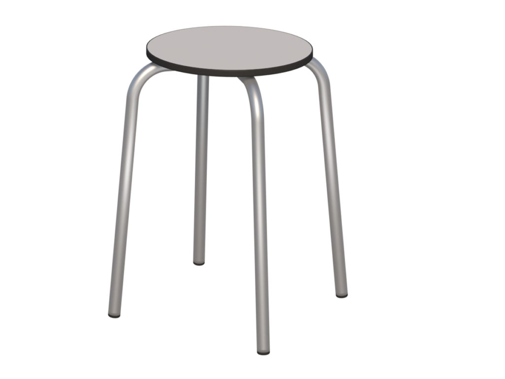 taboret okrągły st.aluminium_compact popiel