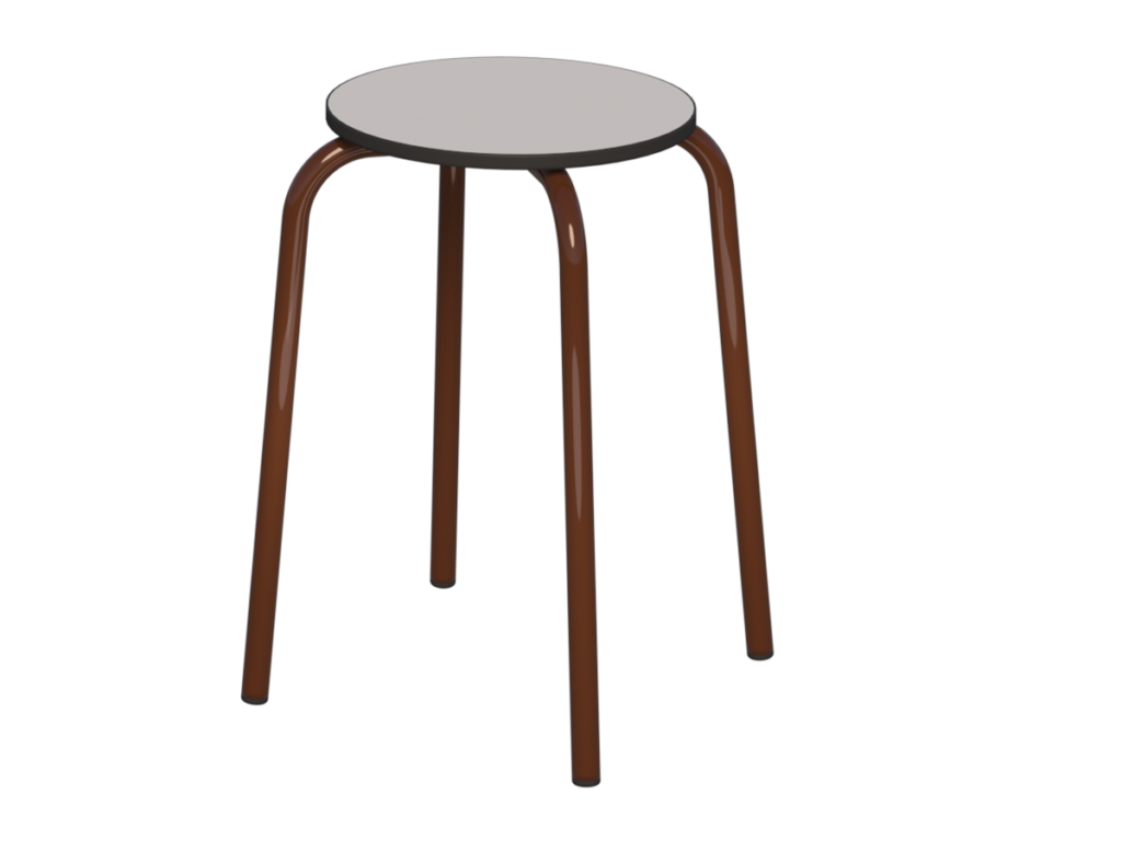 taboret okrągły st.brązowy_compact popiel