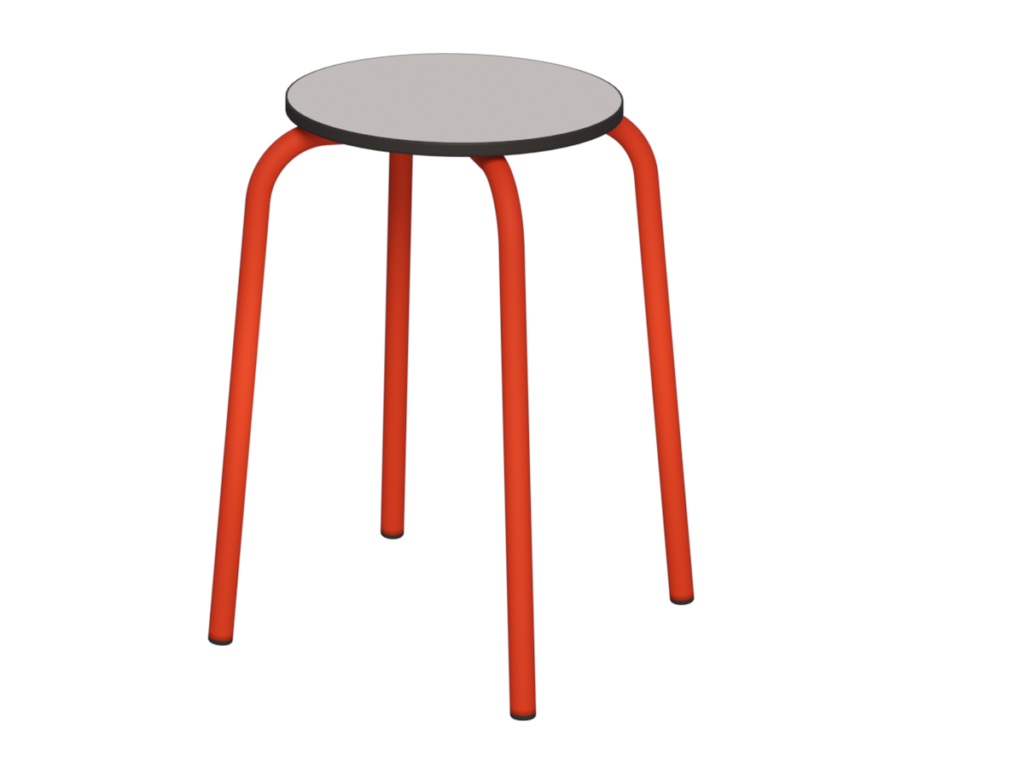 taboret okrągły st.czerwony_compact popiel