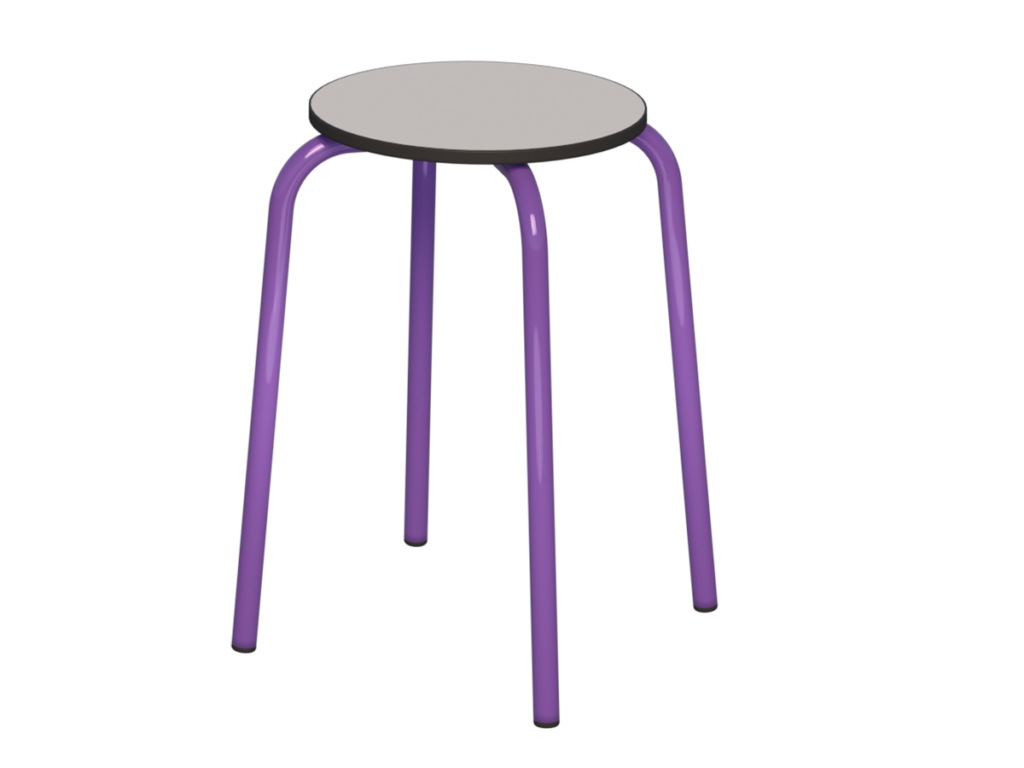 taboret okrągły st.fioletowy_compact popiel