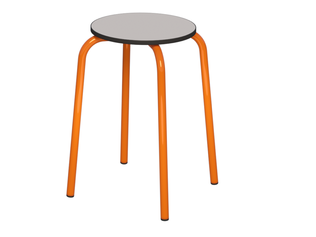 taboret okrągły st.pomarańczowy_compact popiel