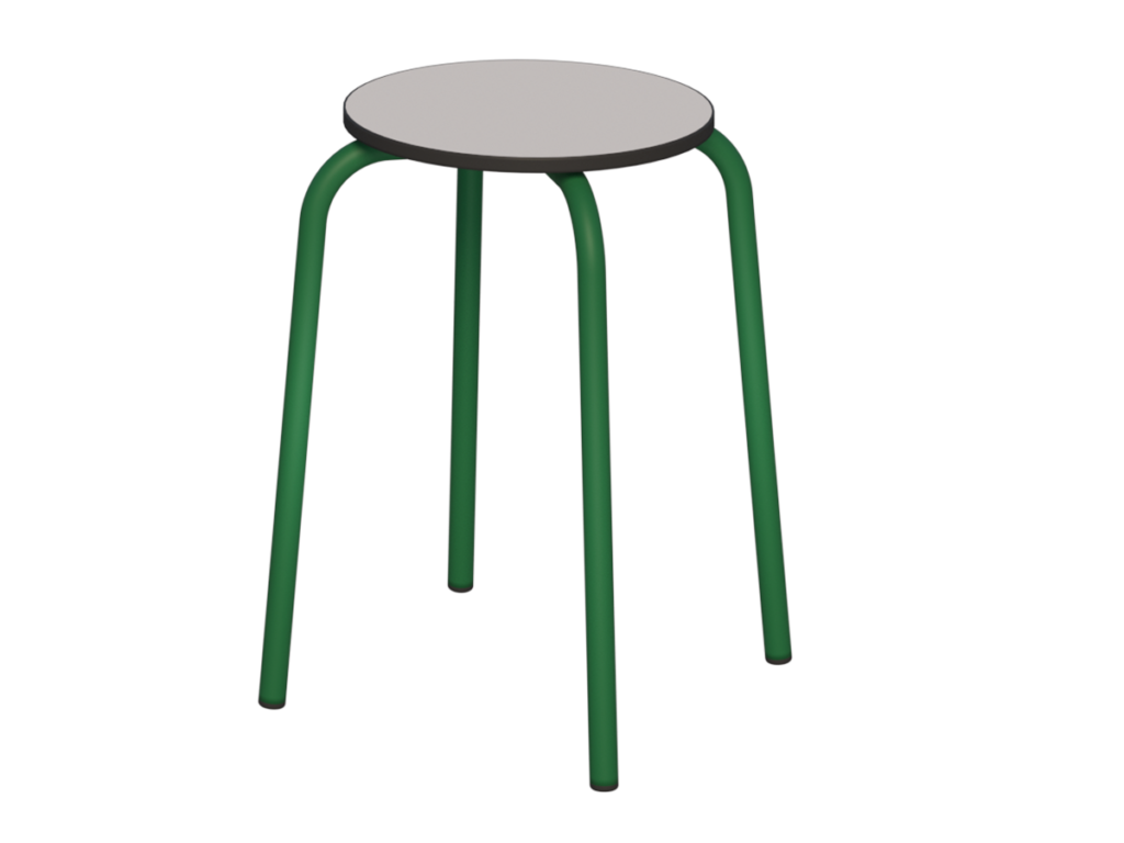 taboret okrągły st.zielony_compact popiel