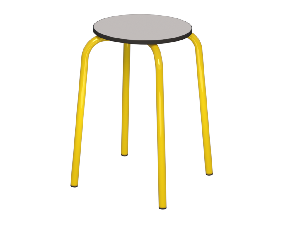 taboret okrągły st.żółty_compact popiel