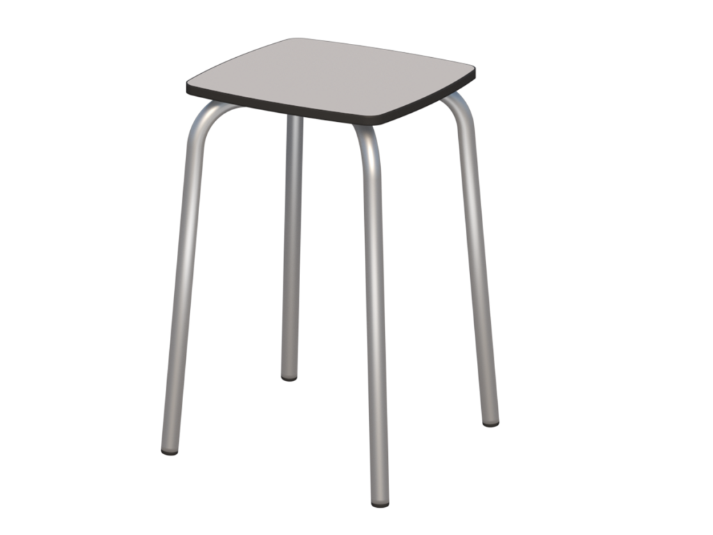 taboret kwadrat st.aluminium_compact popiel