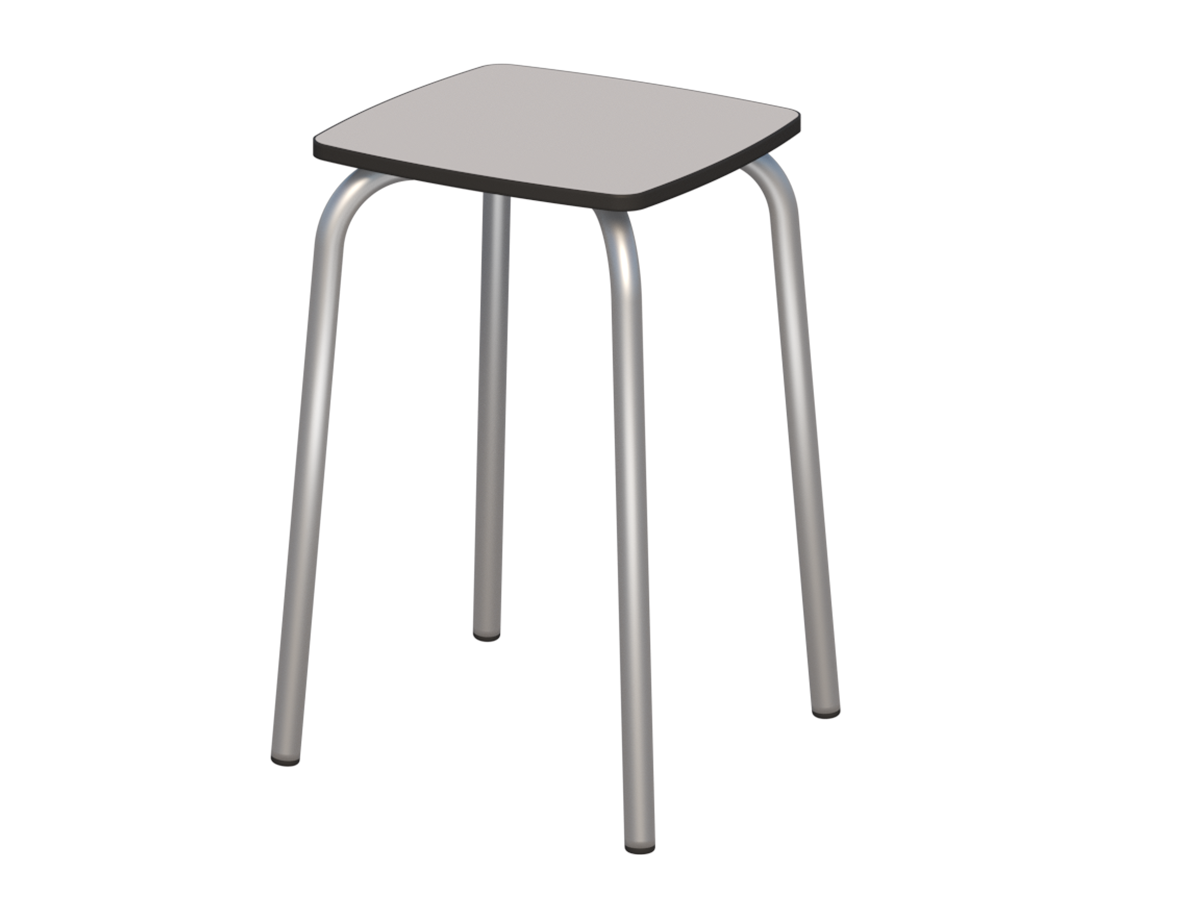 taboret kwadrat st.aluminium_compact popiel