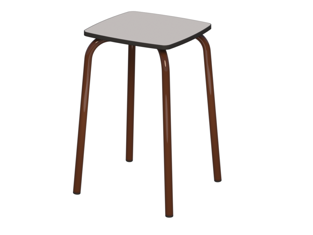 taboret kwadrat st.brązowy_compact popiel