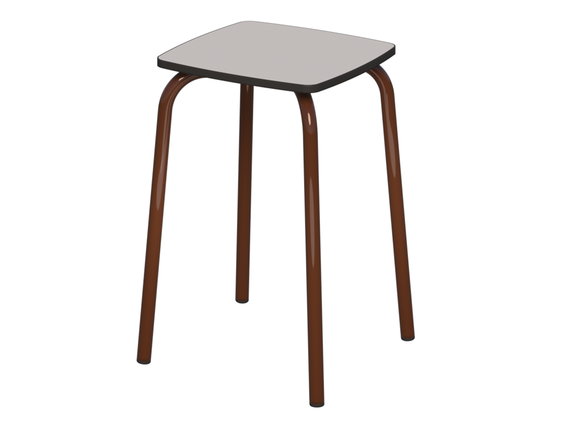 taboret kwadrat st.brązowy_compact popiel
