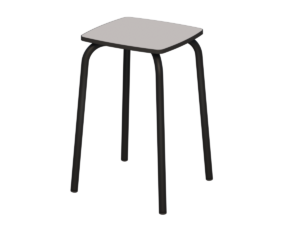 taboret kwadrat st.czarny_compact popiel