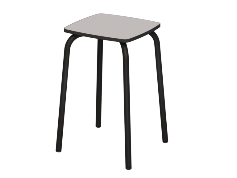taboret kwadrat st.czarny_compact popiel