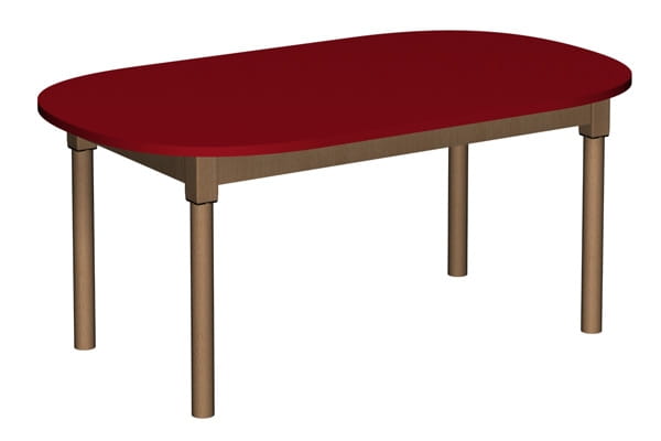 Stół przedszkolny/do żłobka owalny 1200x700