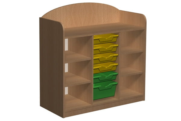 Regał przedszkolny z pojemnikami Primo 166