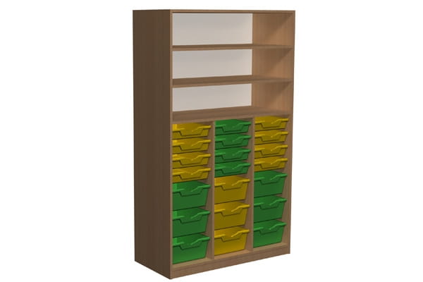 Duży regał przedszkolny z pojemnikami Primo 219