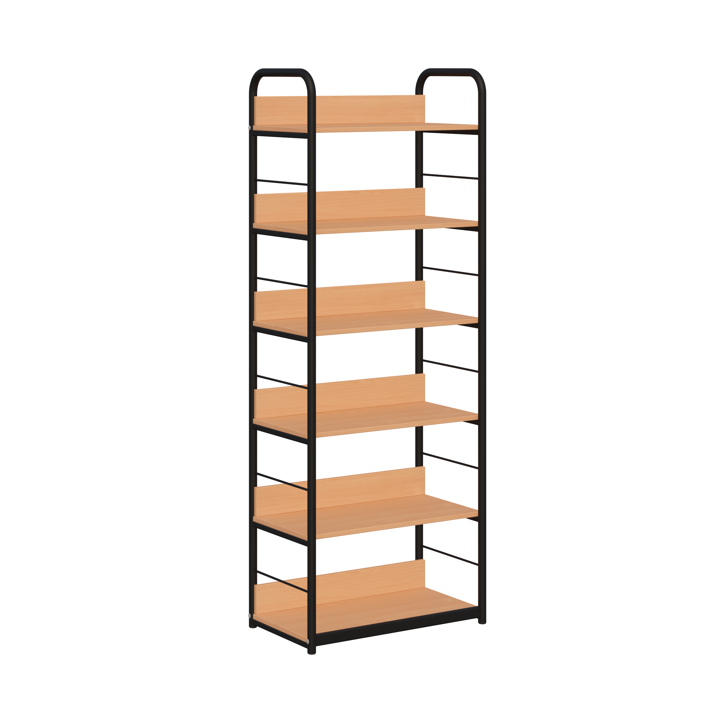 Regał biblioteczny C rama metalowa jednostronny z zabezpieczeniem