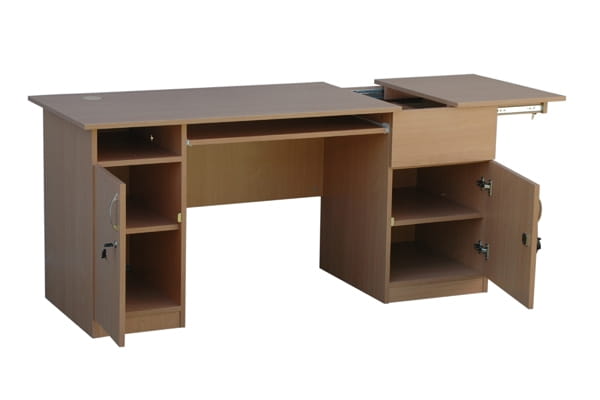 Lada biblioteczna D z rozsuwanym schowkiem na karty biblioteczne