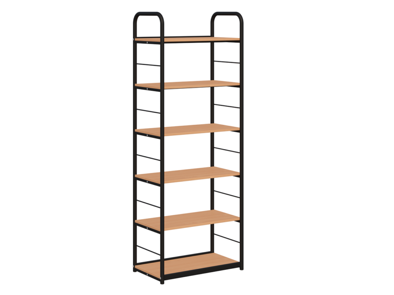 Regał biblioteczny A jednostronny o zwiększonej wytrzymałości półek