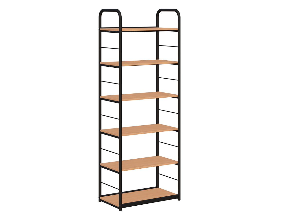 Regał biblioteczny A jednostronny o zwiększonej wytrzymałości półek