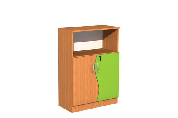 Regał szkolny z szafką Fala 25, szer. 800 mm