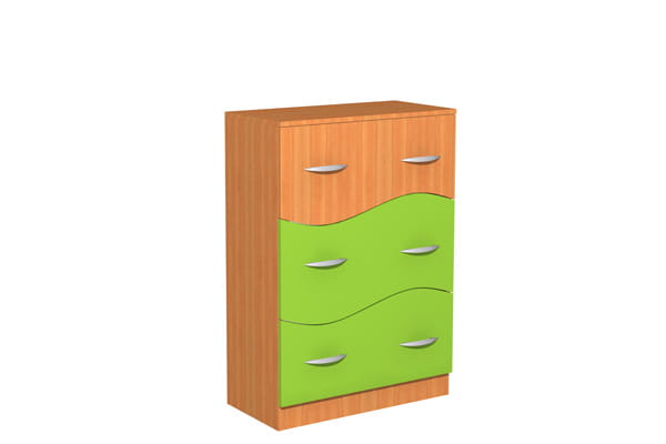 Regał szkolny z szufladami Fala 33, szer. 800 mm