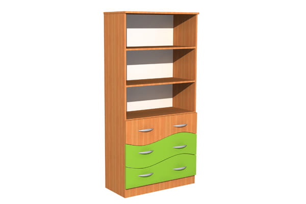 Szafa szkolna z szufladami Fala 117, szer. 900 mm