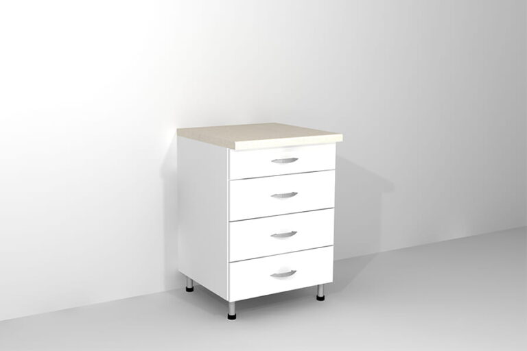 Szafka stojąca z 4 szufladami szer. 600 mm do gabinetu lekarskiego