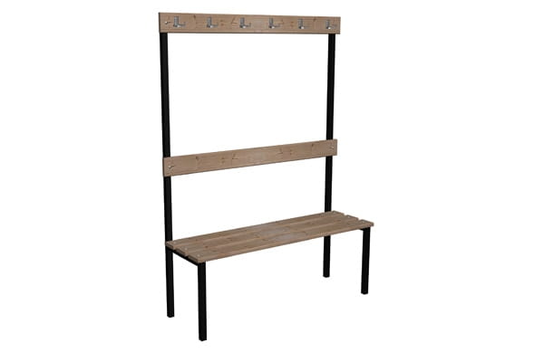 Ławka korytarzowo szatniowa Classic 1-str. z oparciem i wieszakiem 1m lub 1,5m