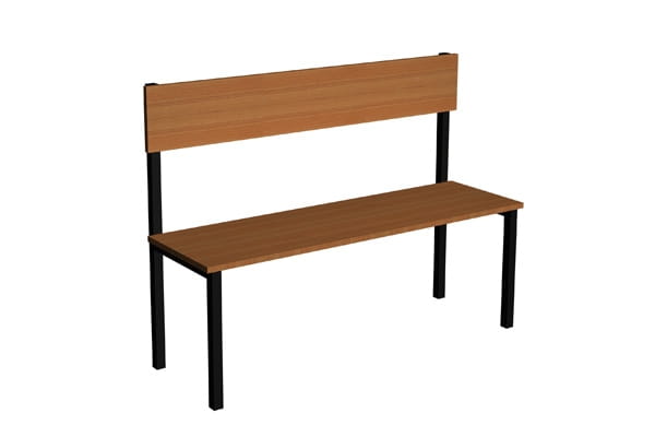 Ławka korytarzowo szatniowa Classic 1-str. z oparciem 1m lub 1,5m.