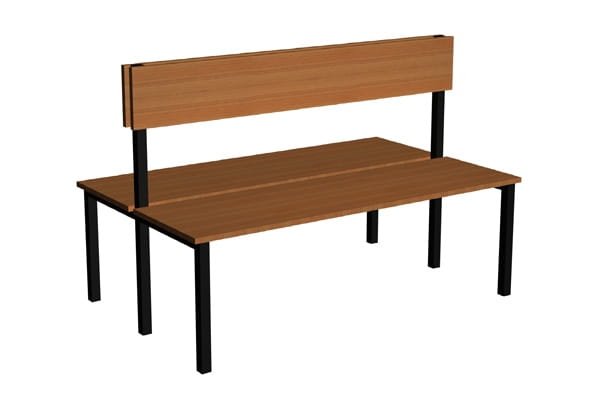 Ławka korytarzowo szatniowa Classic 2-str. z oparciem 1m lub 1,5m