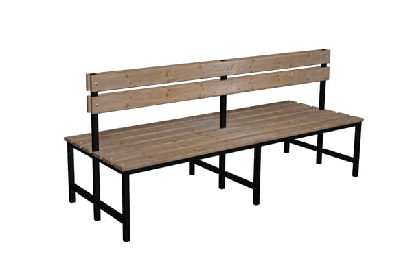 Ławka szatniowo korytarzowa Premium 2-str. z oparciem 1,5m lub 1,8m lub 2,0m