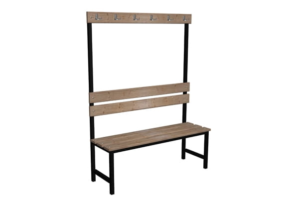 Ławka korytarzowo szatniowa Premium 1-str. z oparciem i wieszakiem 1m lub 1,2m