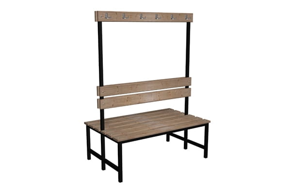 Ławka szatniowo korytarzowa Premium 2-str. z oparciem i wieszakiem 1m lub 1,2m