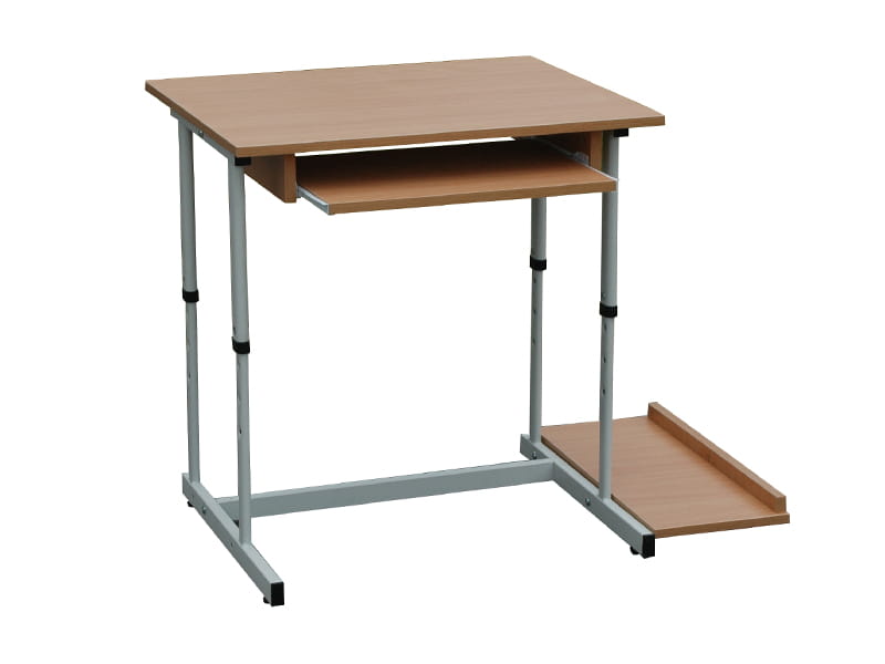 Stolik komputerowy Robert z ruchomą półką z rury owalnej z reg. 3-7