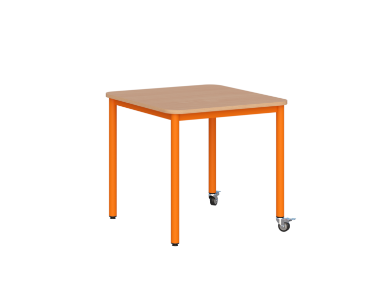 Stolik mobilny szkolno-przedszkolny, blat kwadratowy 700x700 (Nr 1, 2, 3)