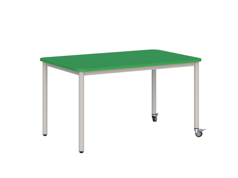 Stolik mobilny szkolno-przedszkolny, blat prostokątny 1200x700 (Nr 4, 5, 6))