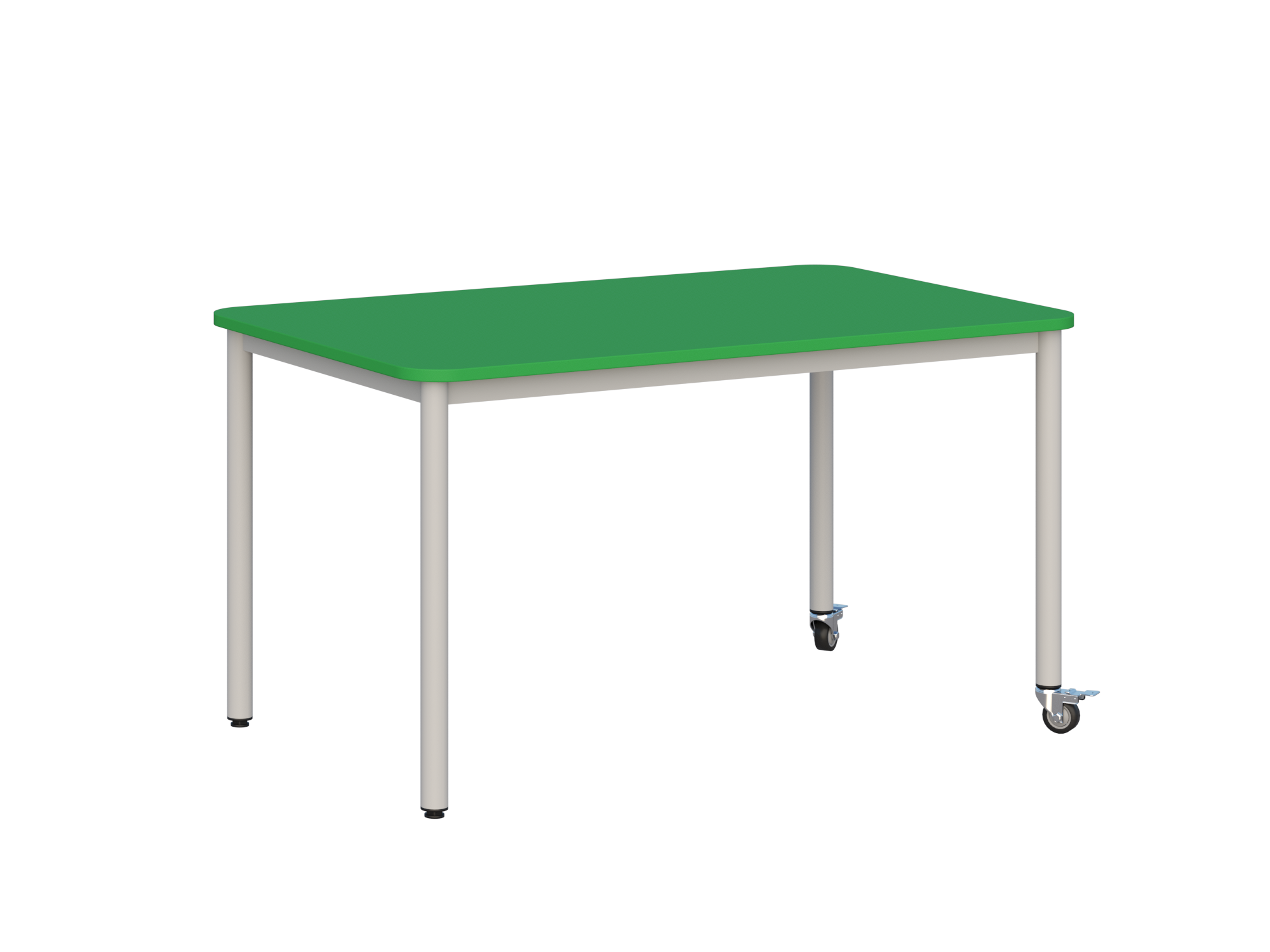 Stolik mobilny szkolno-przedszkolny, blat prostokątny 1200x700 (Nr 4, 5, 6))