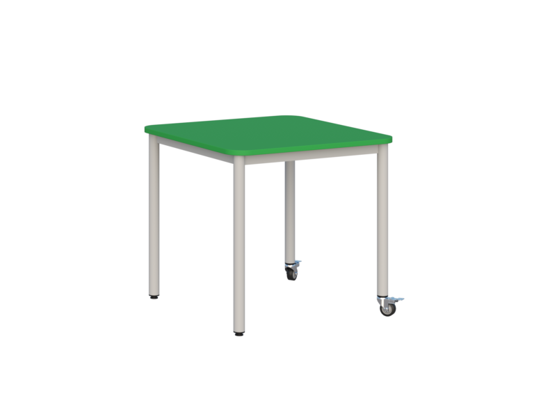 Stolik mobilny szkolno-przedszkolny, blat kwadratowy 700x700 (Nr 4, 5, 6)
