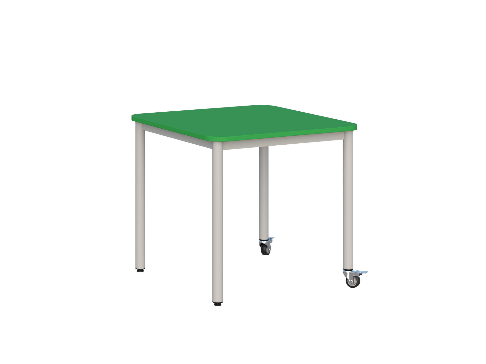 Stolik mobilny szkolno-przedszkolny, blat kwadratowy 700x700 (Nr 4, 5, 6)