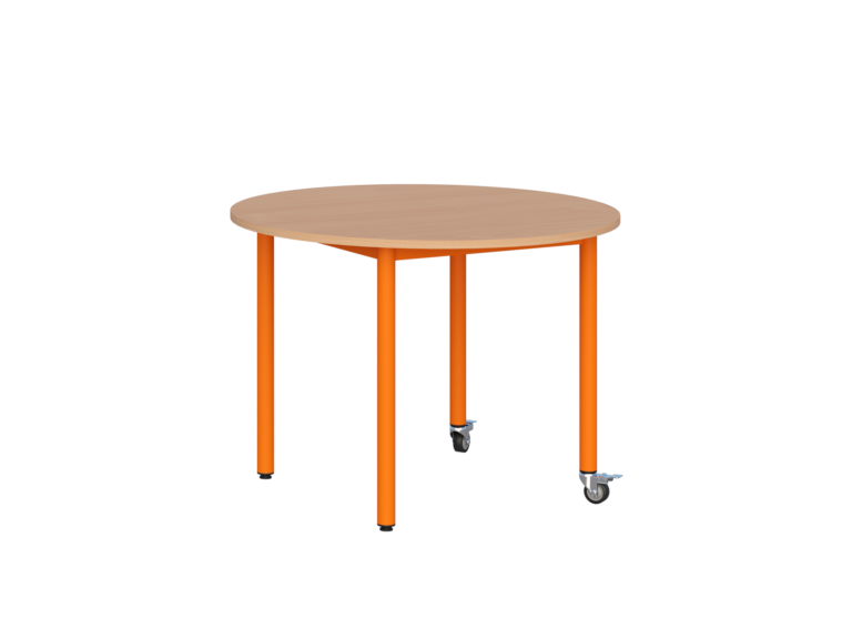 Stolik mobilny szkolno-przedszkolny, blat okrągły fi 900 (Nr 1, 2, 3)