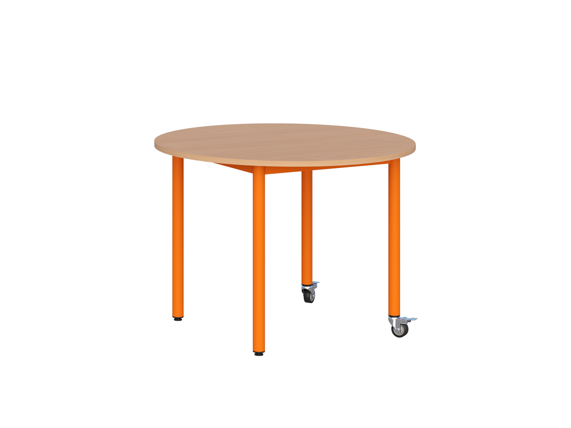 Stolik mobilny szkolno-przedszkolny, blat okrągły fi 900 (Nr 1, 2, 3)