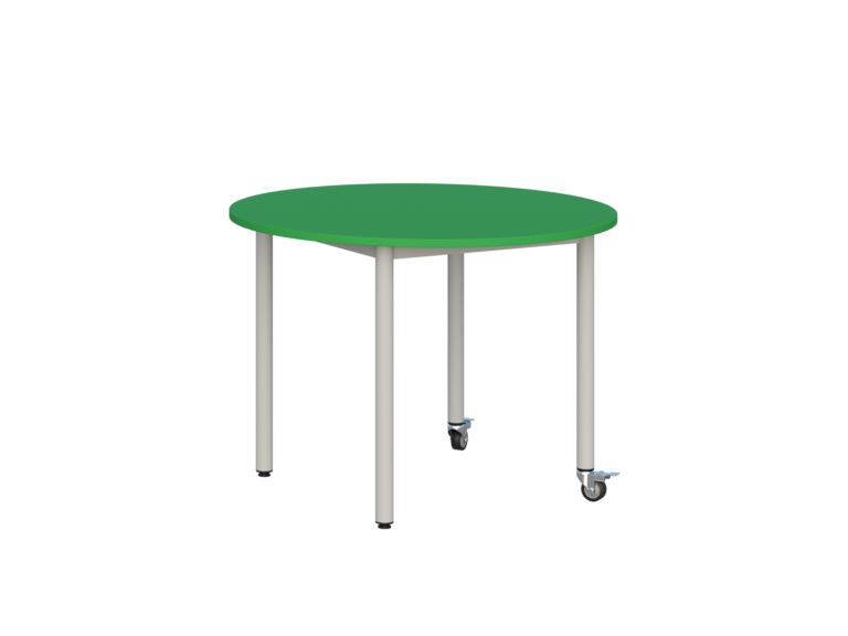 Stolik mobilny szkolno-przedszkolny, blat okrągły fi 900 (Nr 4, 5, 6)