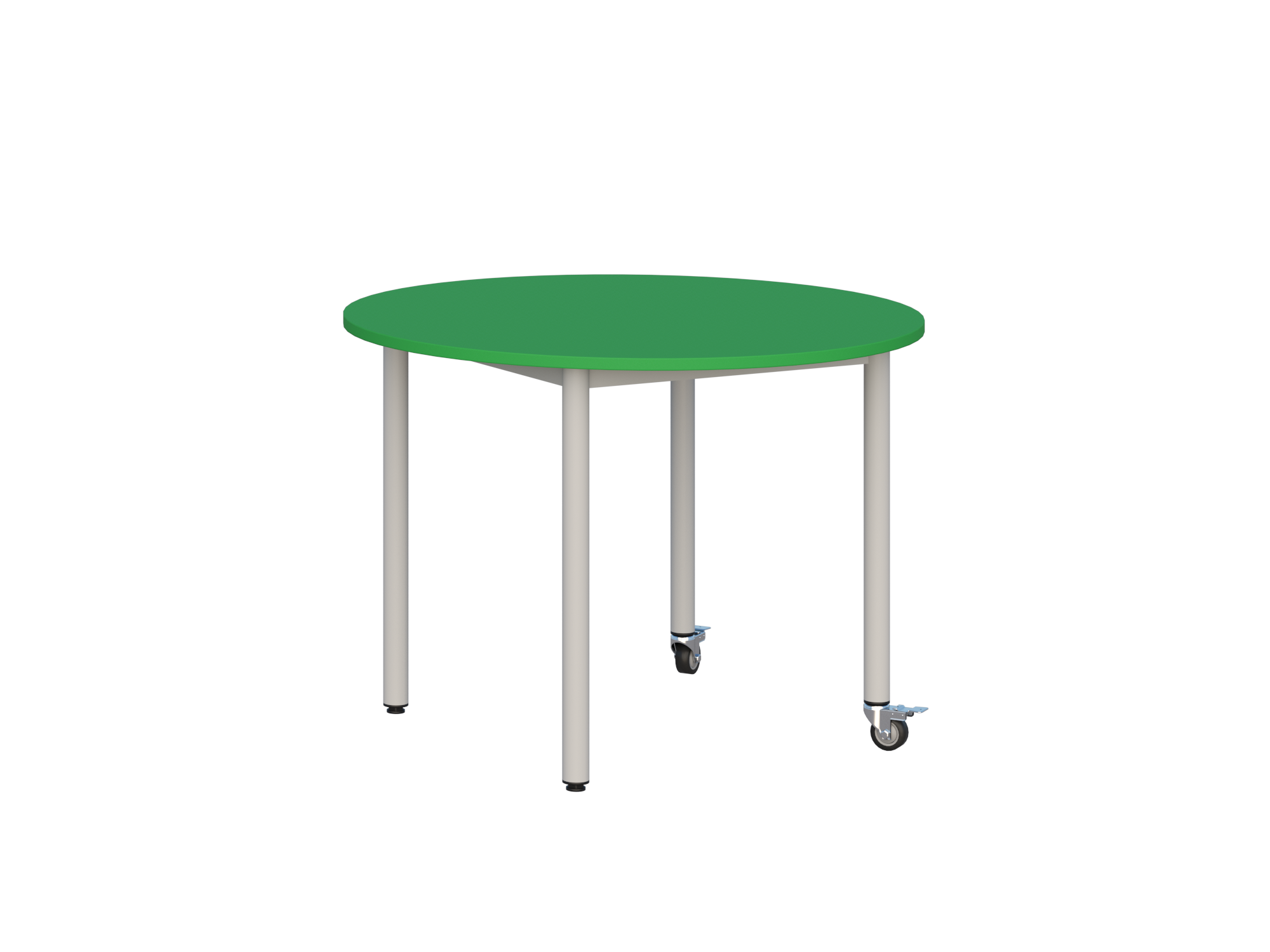 Stolik mobilny szkolno-przedszkolny, blat okrągły fi 900 (Nr 4, 5, 6)