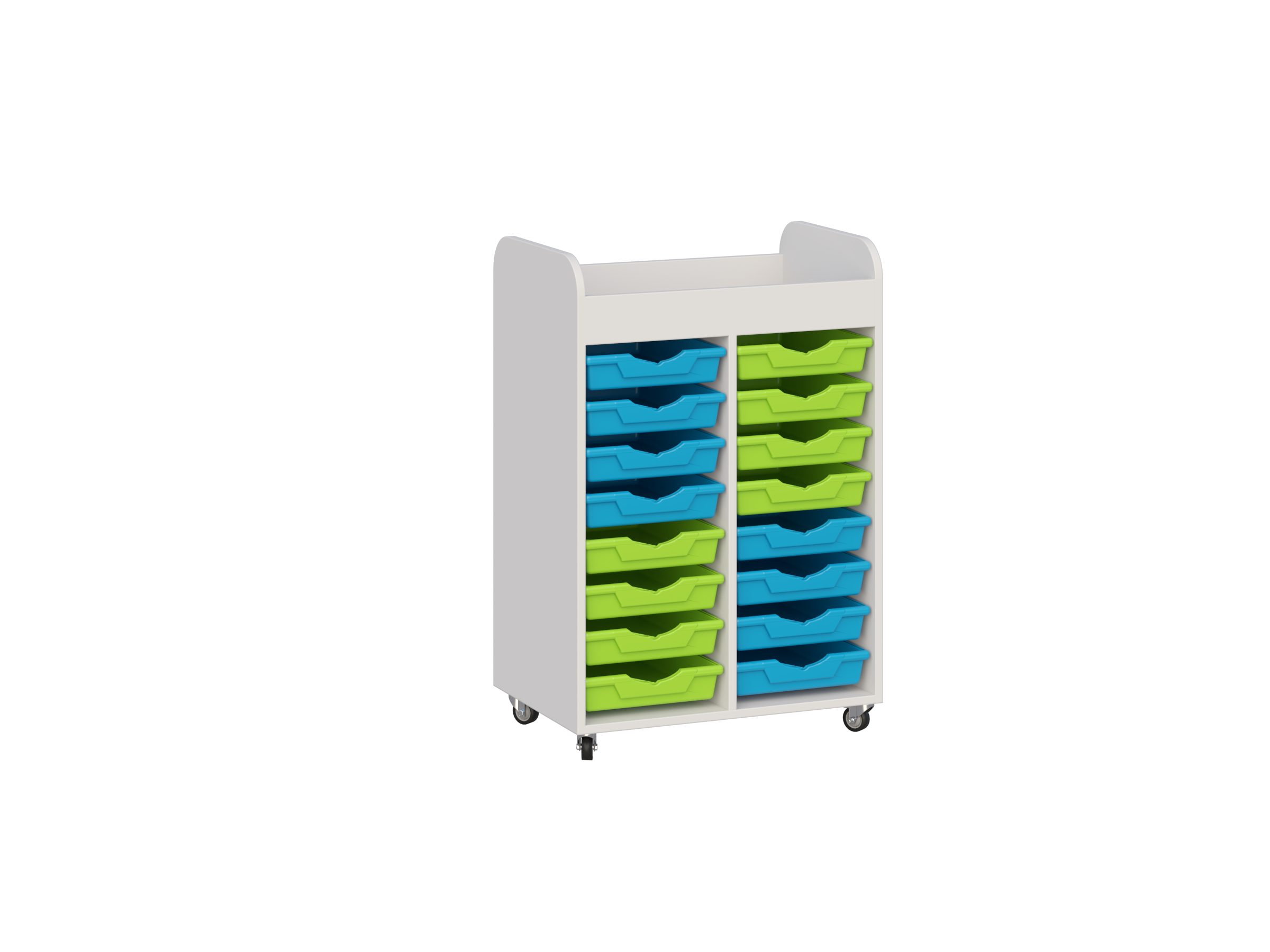 Mobilny regał z pojemnikami Primo 231