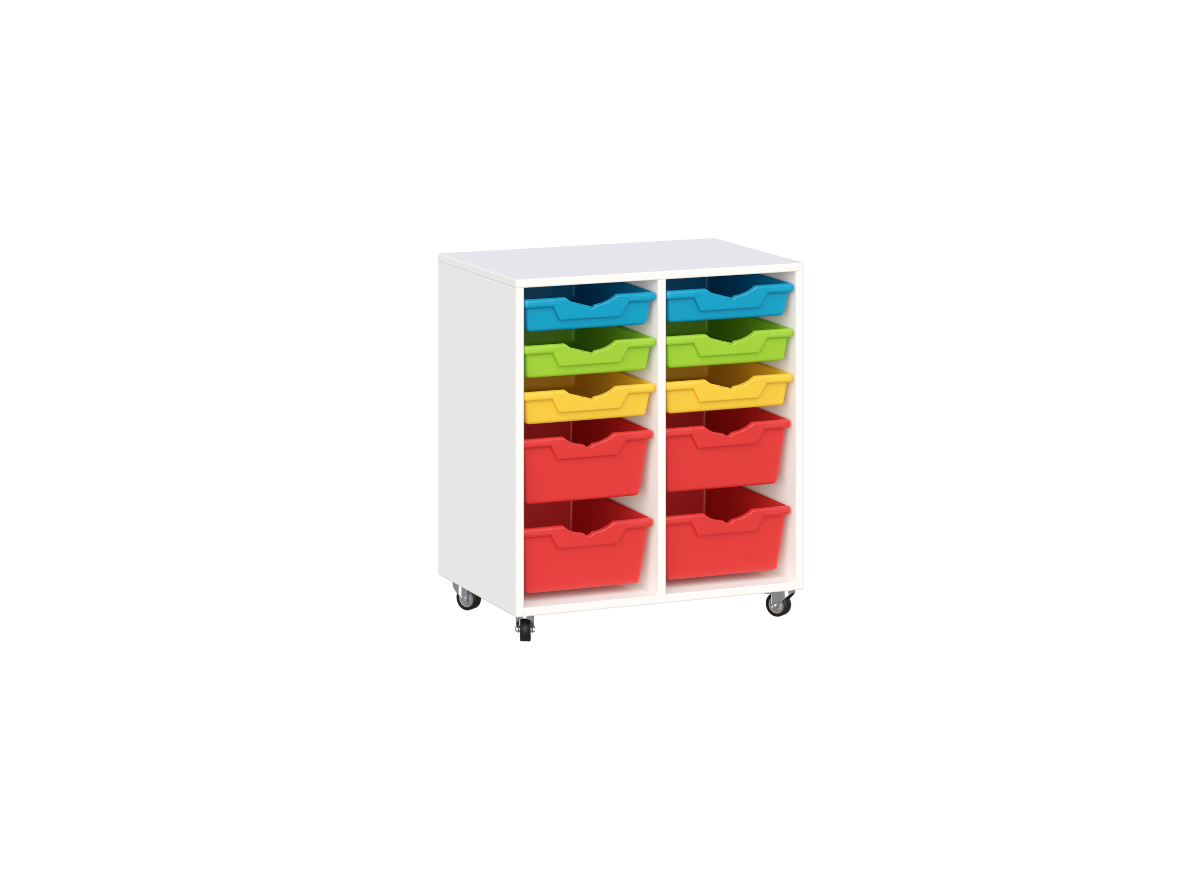 Mobilny regał z pojemnikami Primo 234