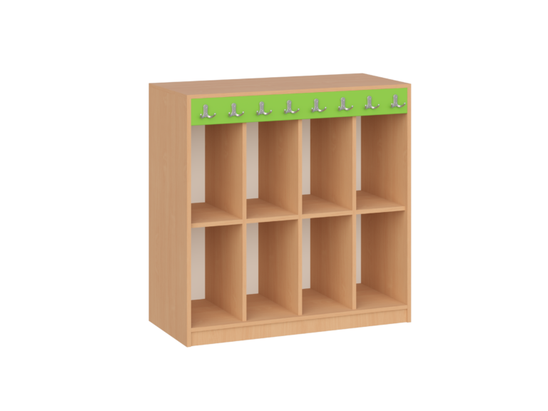 Regał na plecaki z wieszakami Primo 241, 8 schowków