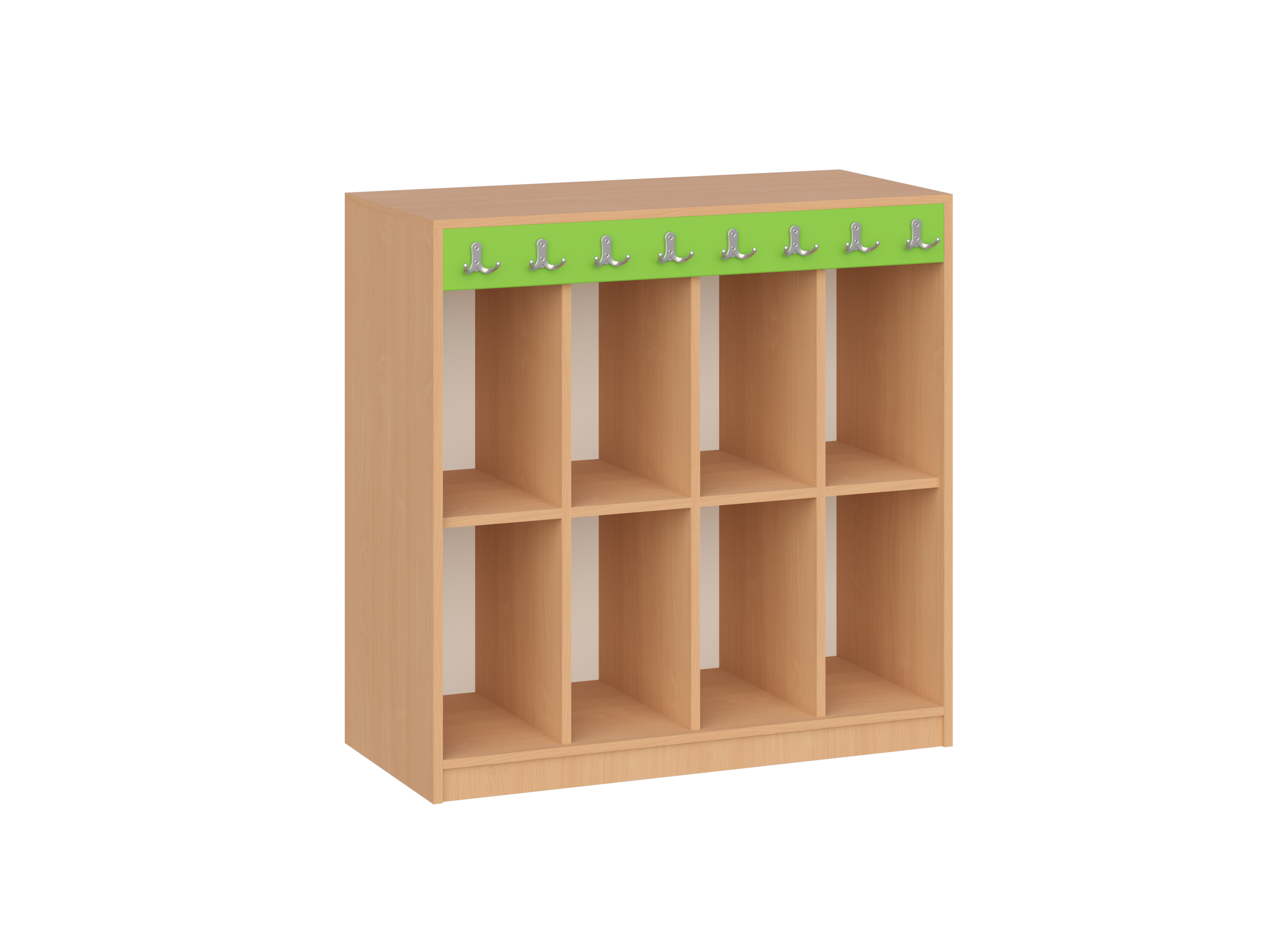 Regał na plecaki z wieszakami Primo 241, 8 schowków