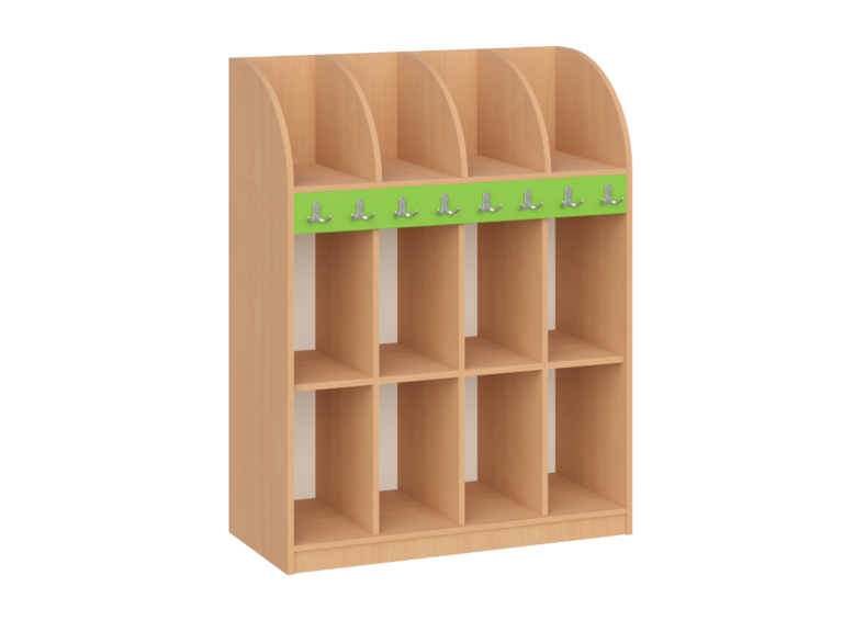 Regał na plecaki z wieszakami Primo 242, 12 schowków