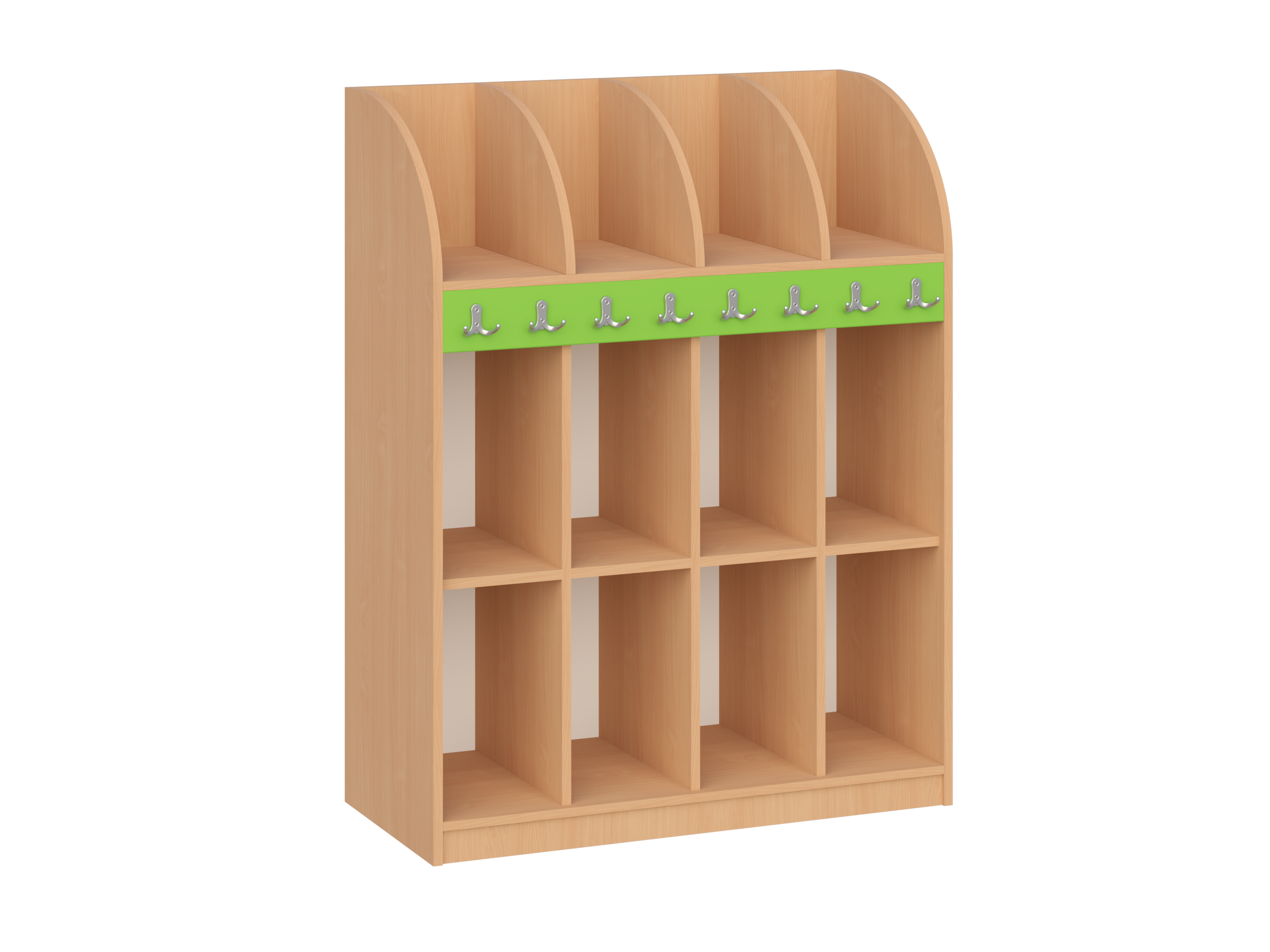 Regał na plecaki z wieszakami Primo 242, 12 schowków